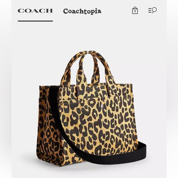 Coach Leopard Canvas Tote Bag Nwt - Picture 3 of 11